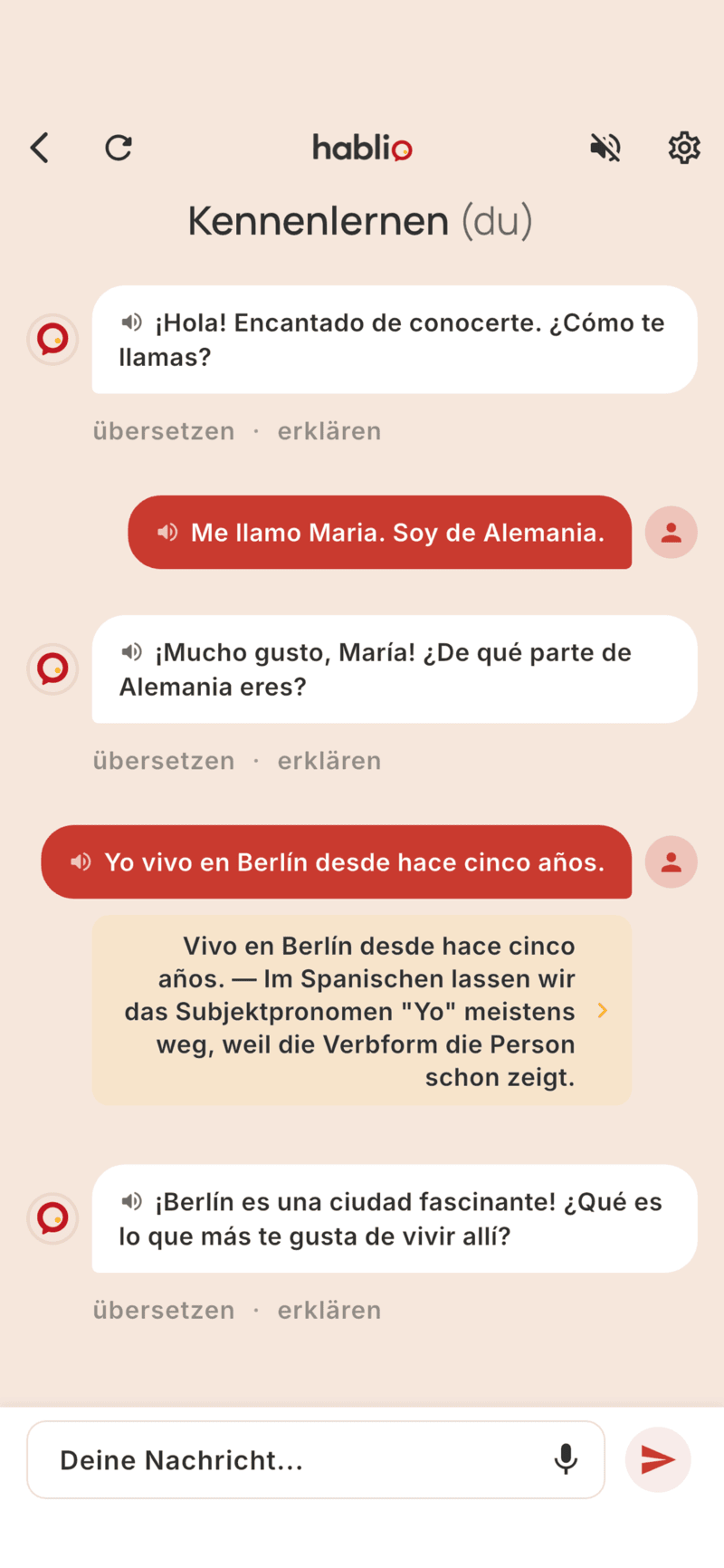 hablio KI-Coach im Chat
