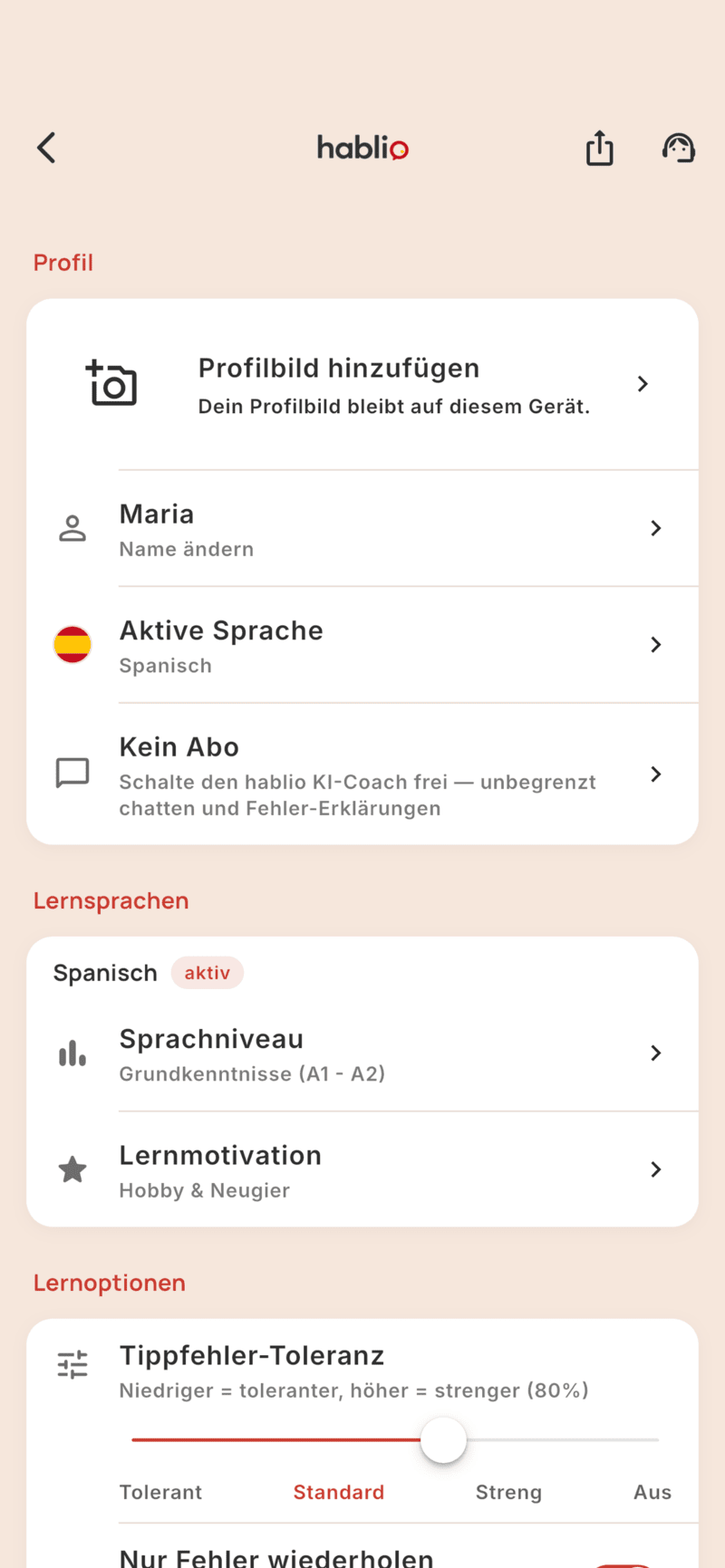 Einstellungen